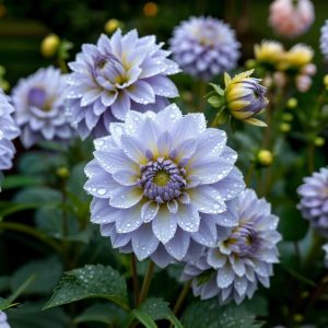 Георгин Акварель купить по цене от 680р. в интернет-магазине «Посадика» с доставкой почтой в в Куртамыше и по всей России – [изображение №1].