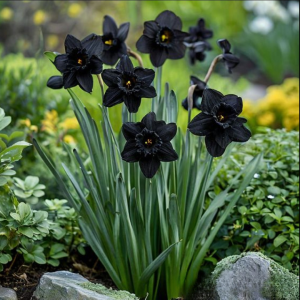 Нарцисс Тень Королевы купить по цене от 500р. в интернет-магазине «Посадика» с доставкой почтой в в Куртамыше и по всей России – [изображение №1].